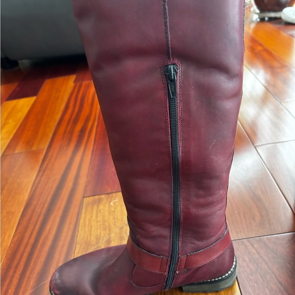Remonte Deep Red Knee-High Winter Boots - Picture 5 of 8